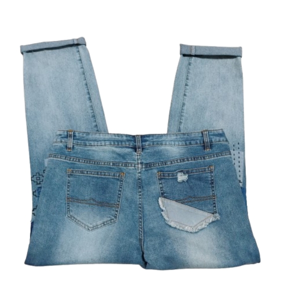 Anthropologie Juliette Patchwork Boyfriend Jeans 14 - Picture 2 of 11